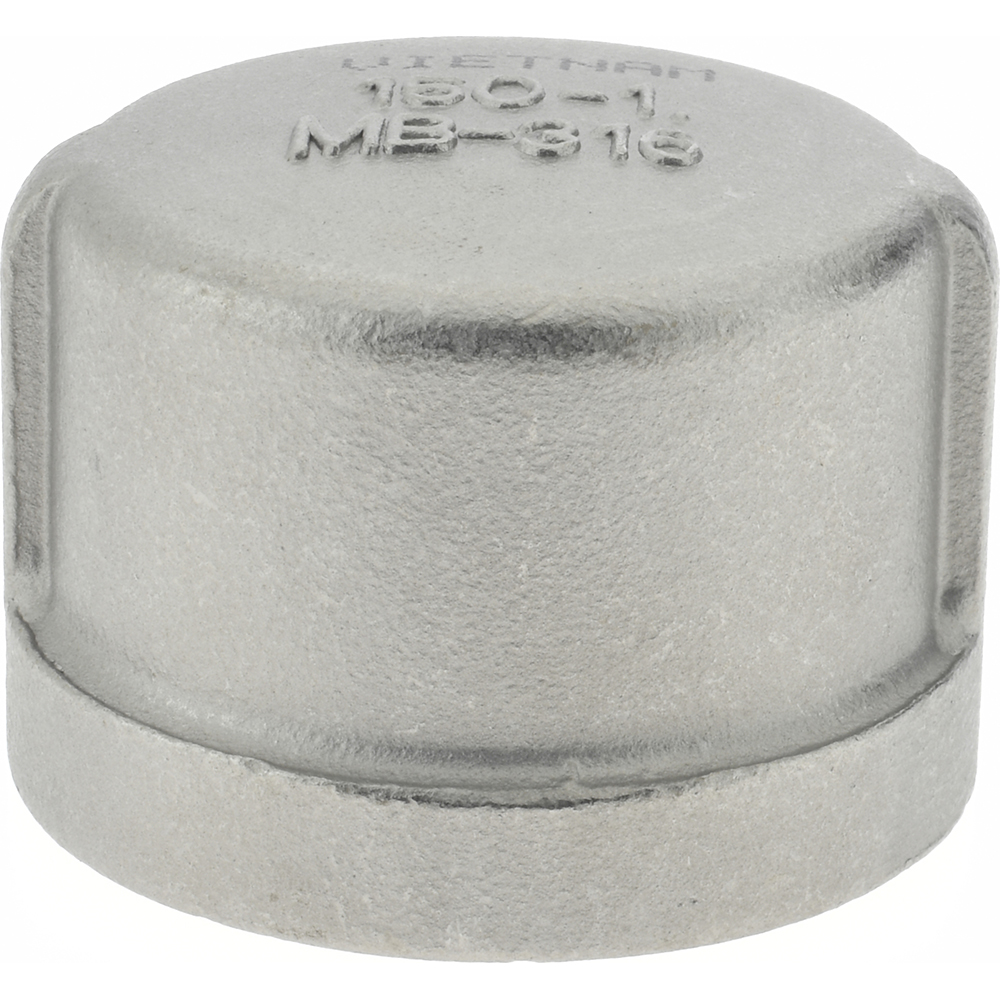 Merit Brass Pipe End Cap: 1", 304 & 304L Stainless Steel - 3416D-16