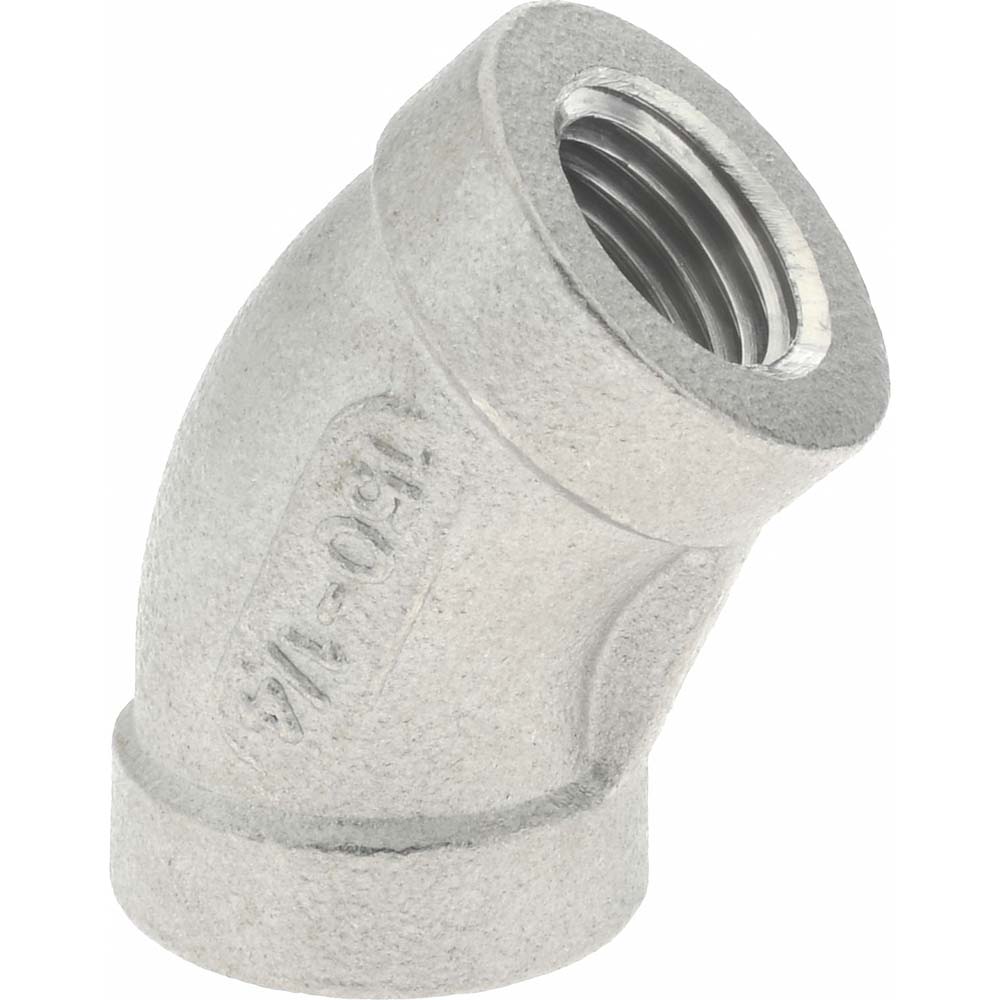 Merit Brass Pipe 45 deg Elbow: 1/2", 304 Stainless Steel - K402-08