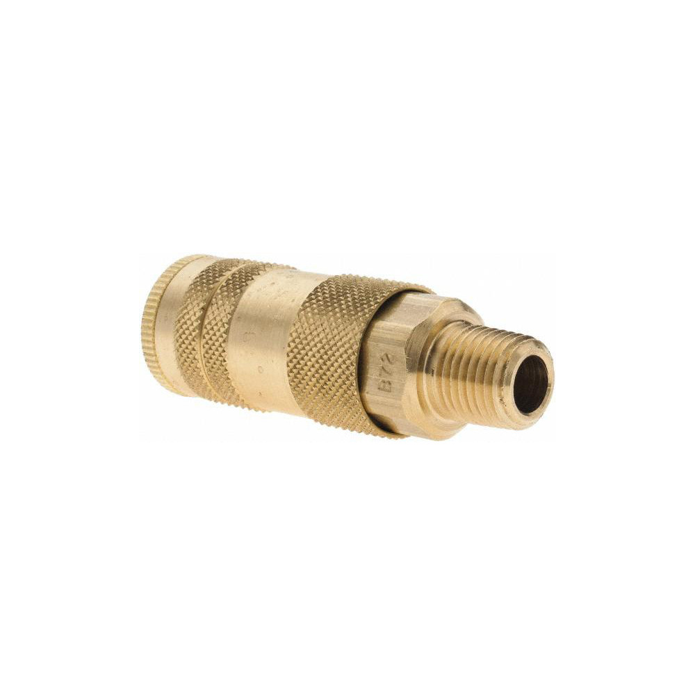 Parker Pneumatic Hose Coupling: 1/4-18, 1/4" Body Dia, Lincoln Long Stem Interchange - B72-787