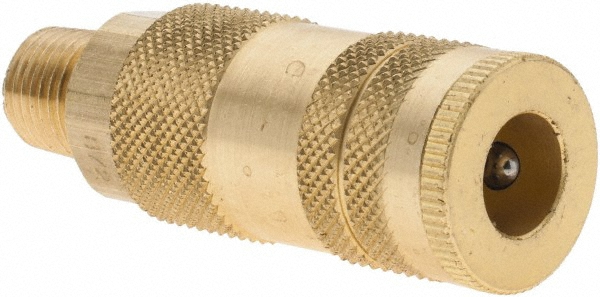 Parker Pneumatic Hose Coupling: 1/4-18, 1/4" Body Dia, Lincoln Long Stem Interchange - B72-787
