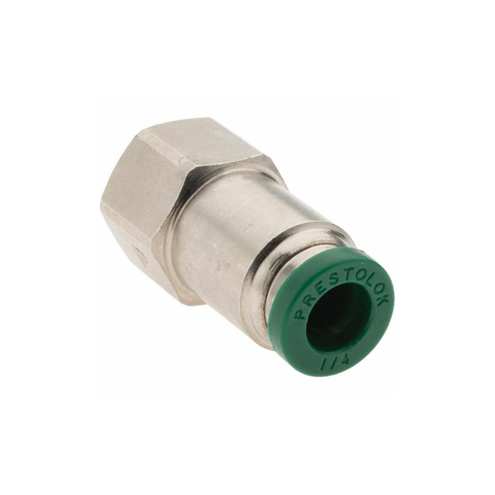 Parker Push-to-Connect Tube x FNPT x Tube x Female Fitting: Connector, NPTF, 1/4" OD - 12501