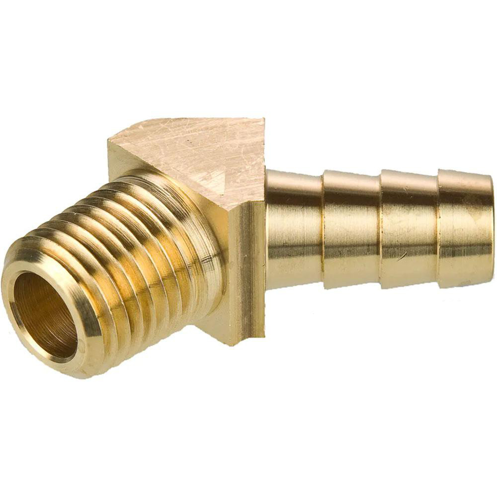 Parker Barbed Hose Fitting: 1/4" x 1/4" ID Hose, Male Swivel - 2748