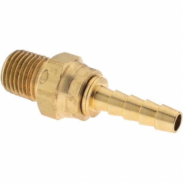 Parker Barbed Hose Fitting: 1/4" x 1/4" ID Hose, Male Swivel - 2748