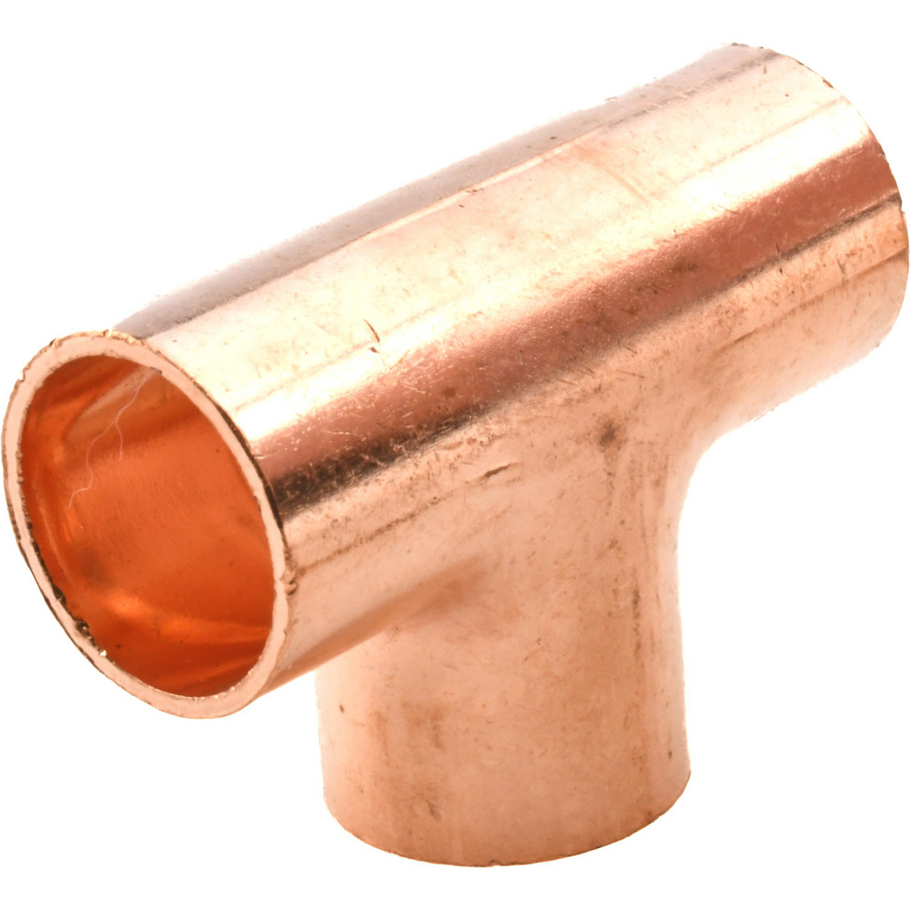 Mueller Industries Wrot Copper Pipe Tee: 3/8" Fitting, C x C x C, Solder Joint - W 04001