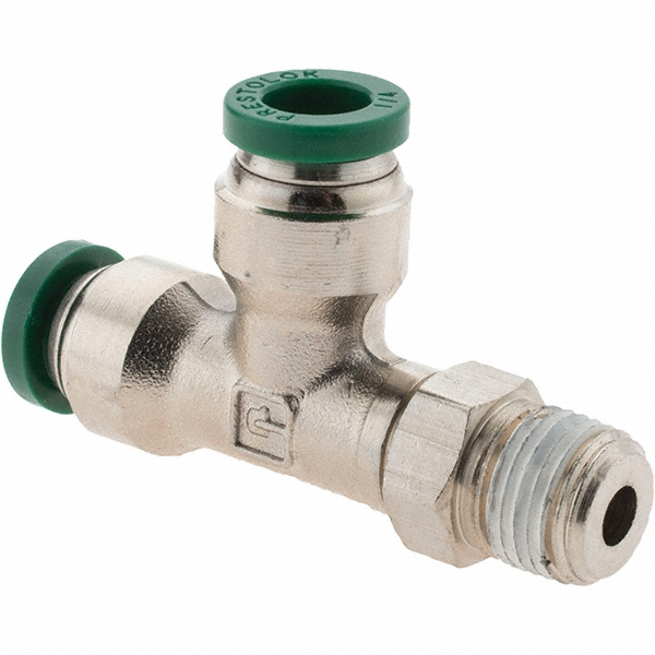 Parker Push-to-Connect Tube x Tube Fitting: Union Tee, 1/8" OD - 12565