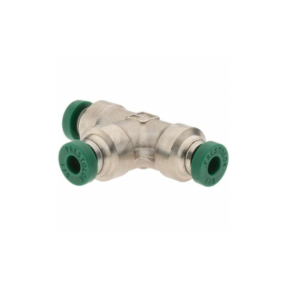 Parker Push-to-Connect Tube x Tube Fitting: Union Tee, 1/8" OD - 12565