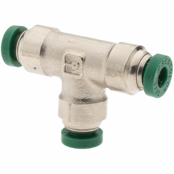 Parker Push-to-Connect Tube x Tube Fitting: Union Tee, 1/8" OD - 12565