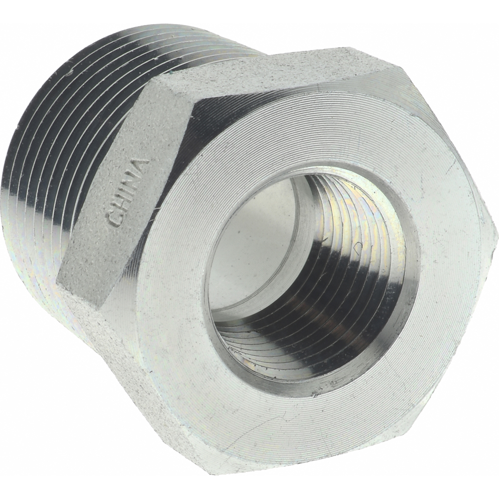Parker Industrial Pipe Bushing: 3/8" Female Thread, 3/4" Male Thread, MNPTF x FNPTF - 3/4 X 3/8 PTR-S