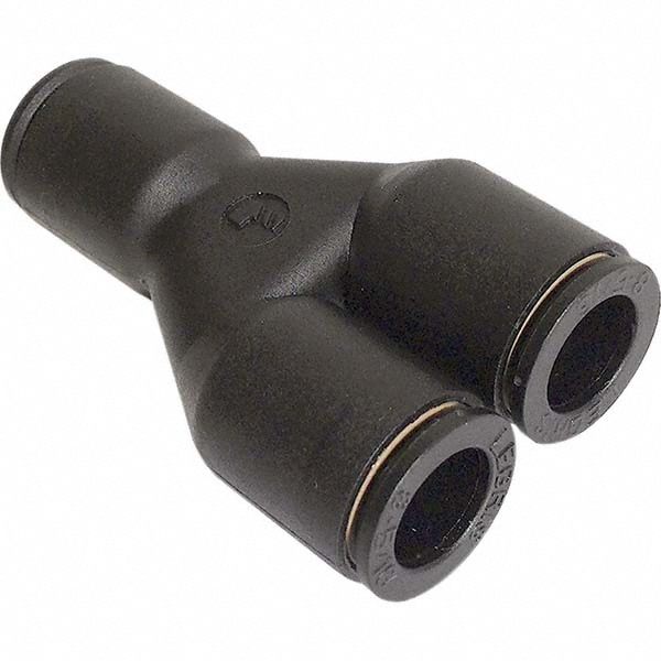 SMC PNEUMATICS Push-to-Connect Push-to-Connect Fitting: Y Connector, 3/16" OD - KQ2U05-00A