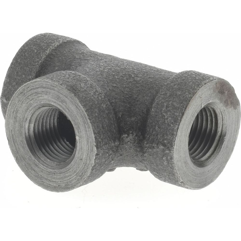 Anvil Black Pipe Fittings: Tee, 1/8", Threaded, Malleable Iron - 0310029202