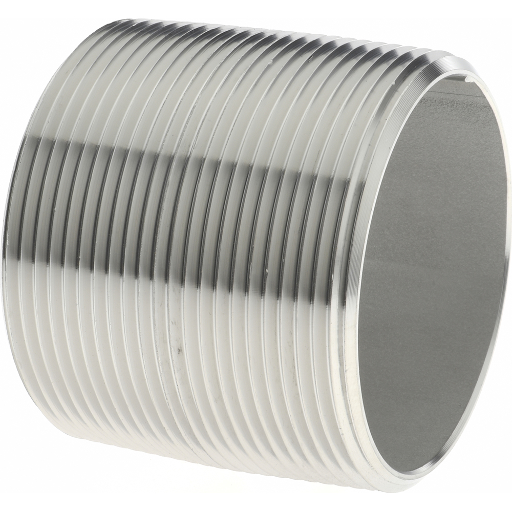 Value Collection Stainless Steel Pipe Nipple: 2" Pipe, Grade 304 & 304L - 4BN2*21/2