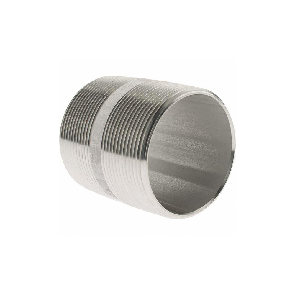 Value Collection Stainless Steel Pipe Nipple: 2" Pipe, Grade 304 & 304L - 4BN2*21/2