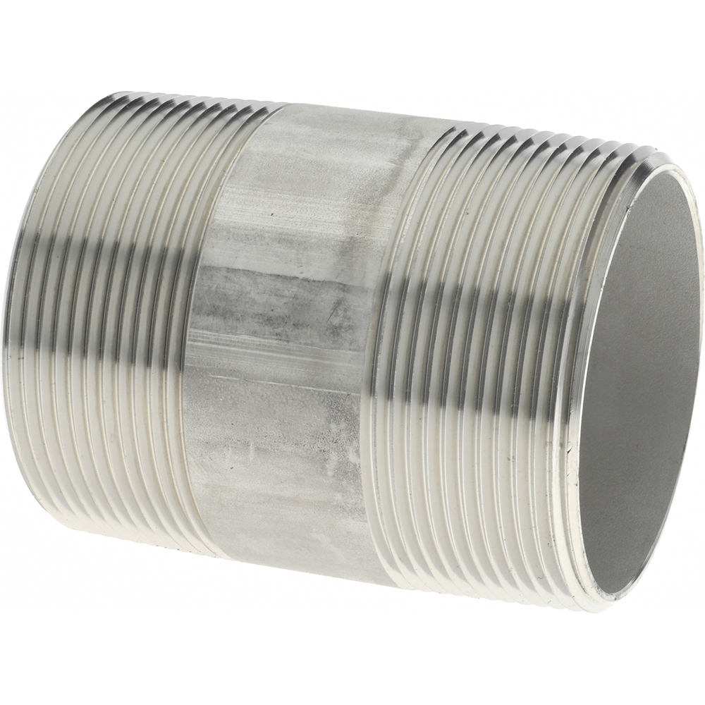 Value Collection Stainless Steel Pipe Nipple: 2" Pipe, Grade 304 & 304L - 4BN2*21/2