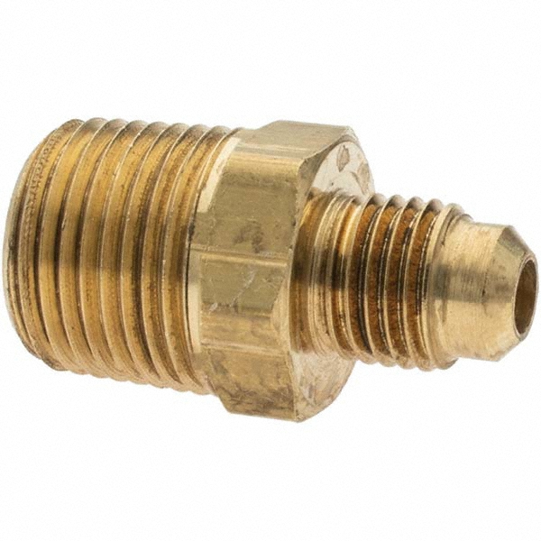 Parker Flared Tube Connector: 1/4" OD, 3/8-18 Thread - -11021-2