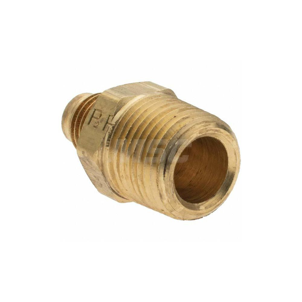 Parker Flared Tube Connector: 1/4" OD, 3/8-18 Thread - -11021-2