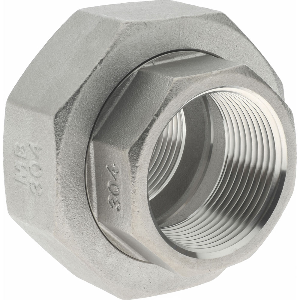 Merit Brass Pipe Union: 1-1/4", 304 Stainless Steel - K487-20