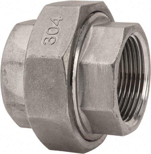 Merit Brass Pipe Union: 1-1/4", 304 Stainless Steel - K487-20