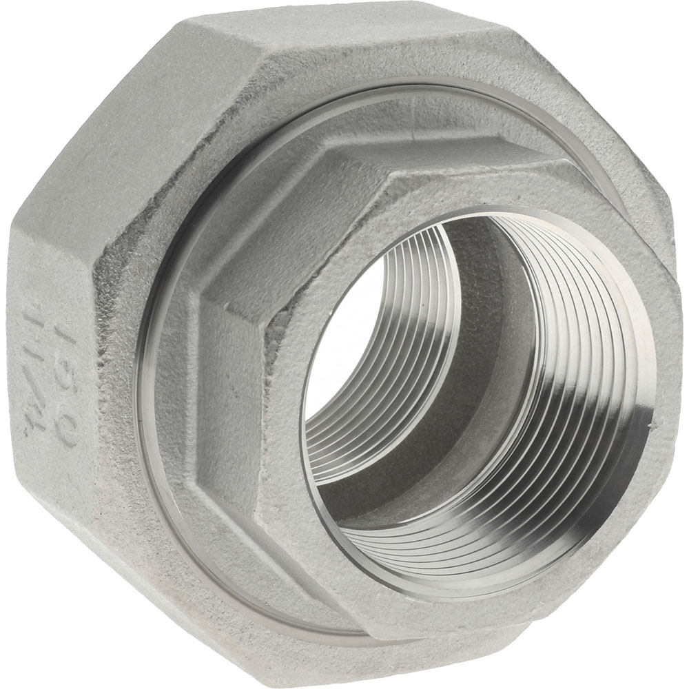 Merit Brass Pipe Union: 1-1/4", 304 Stainless Steel - K487-20