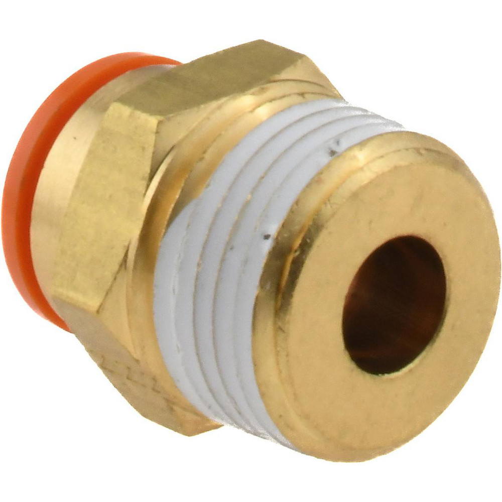 SMC PNEUMATICS Push-to-Connect Push-to-Connect Fitting: Connector, NPT, 3/8" OD - KQ2H11-36AS