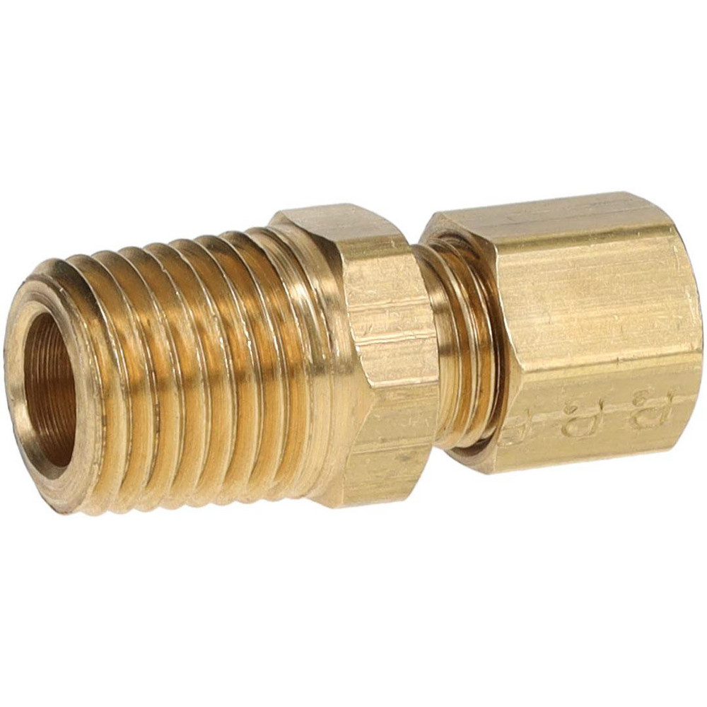 Parker Compression Tube Connector: 1/4-18, 1/4" Tube OD, Compression x MNPT - -11056-1