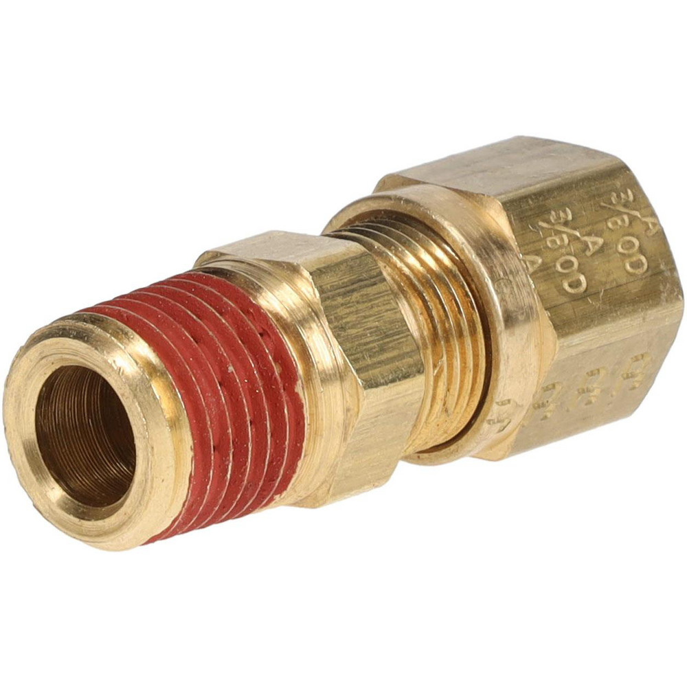 Parker Compression Tube Male Connector: 1/4, 3/8" Tube OD, Compression x MNPTF - VS68NTA-6-4