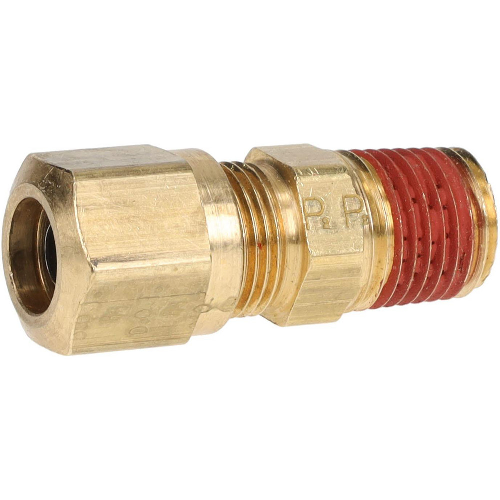 Parker Compression Tube Male Connector: 1/4, 3/8" Tube OD, Compression x MNPTF - VS68NTA-6-4