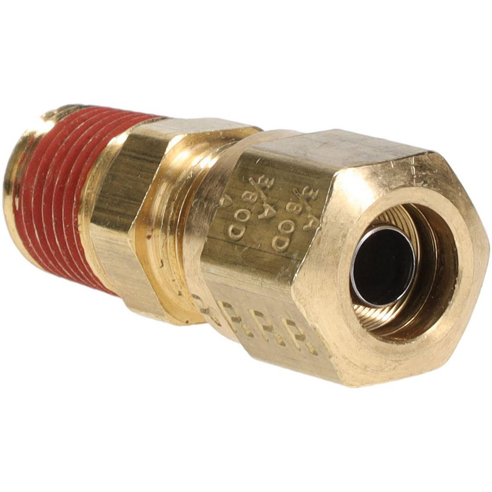 Parker Compression Tube Male Connector: 1/4, 3/8" Tube OD, Compression x MNPTF - VS68NTA-6-4