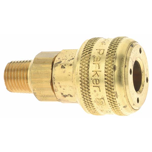 Parker Pneumatic Hose Coupling: 1/4-18, 1/4" Body Dia, Industrial Interchange - BH2C-787