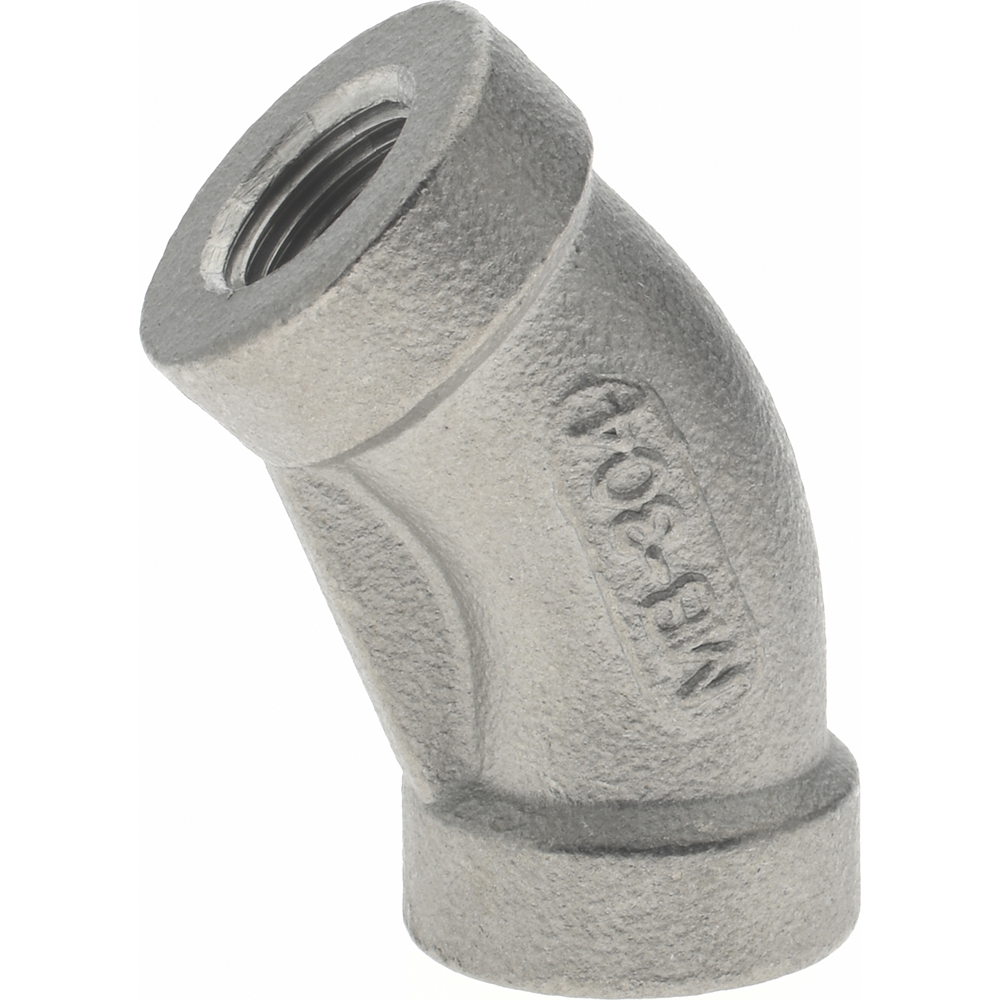 Merit Brass Pipe 45 deg Elbow: 1/8", 304 Stainless Steel - K402-02