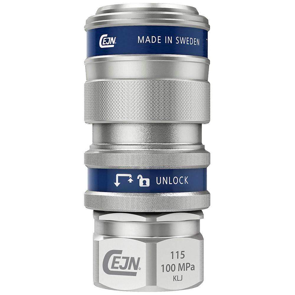 CEJN Hydraulic Hose Female Pipe Rigid Fitting: Series 115, 1/4", 14,500 psi - 10 115 1402