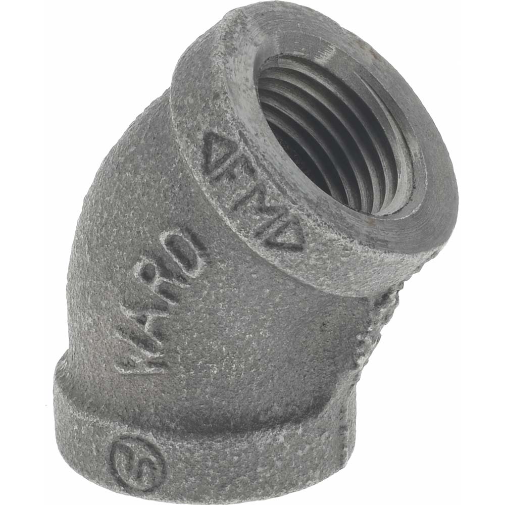 Parker Brass Flared Tube 90 Deg Male Elbow: 1/2" OD, 1/2-14 Thread, 45 deg Flared Angle - 149F-8-8