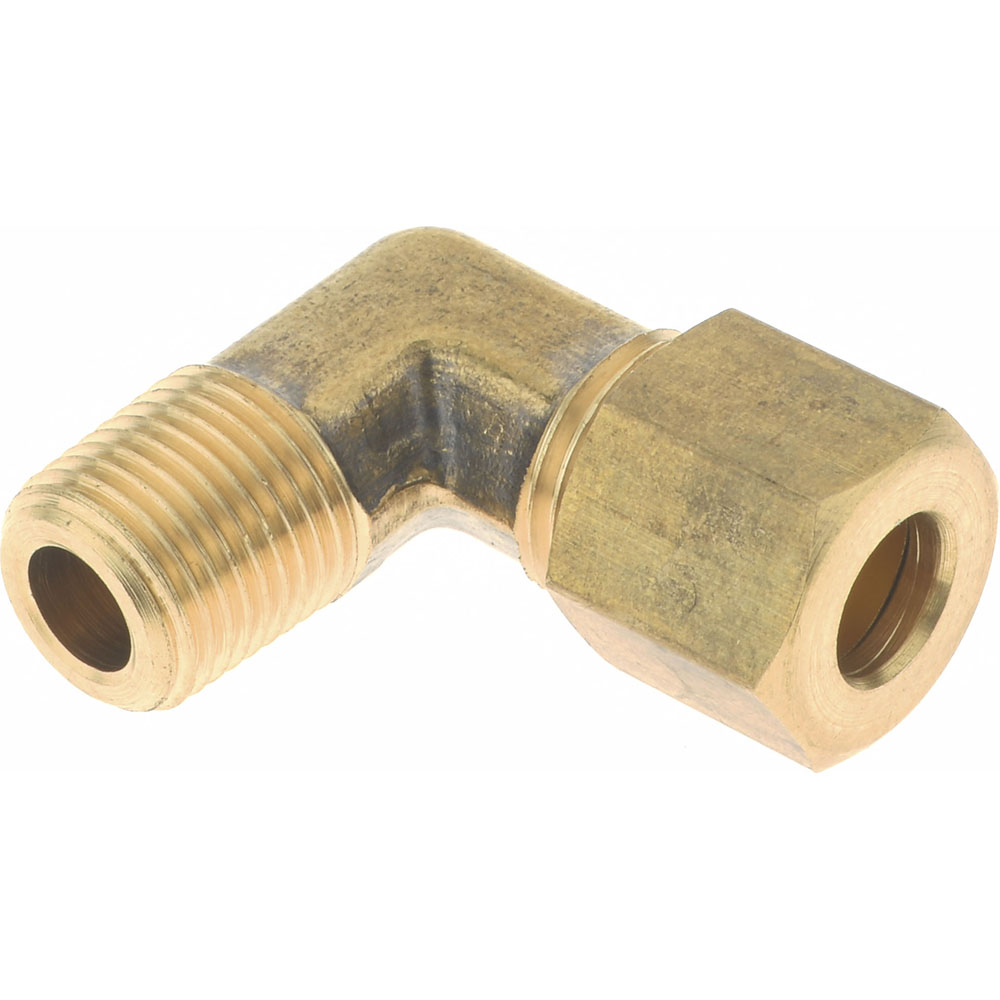 Parker Compression Tube Union: 7/16-24, 1/4" Tube OD, Compression x Compression - 62C-4