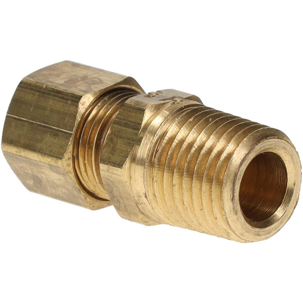 Parker Compression Tube Union: 7/16-24, 1/4" Tube OD, Compression x Compression - 62C-4