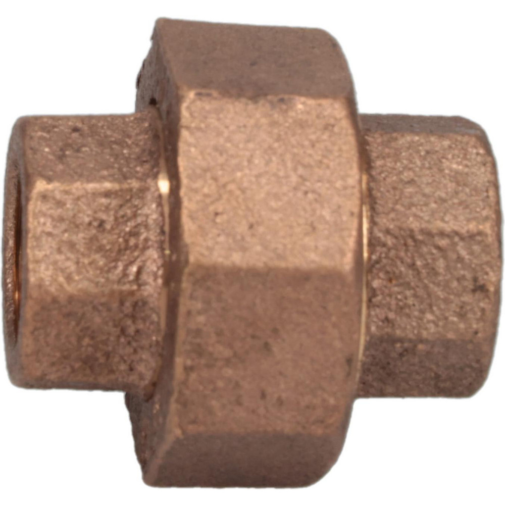 Merit Brass Brass Pipe Union: 3/8" Fitting, Threaded, FNPT x FNPT, Class 125, Lead Free - XNL187-06