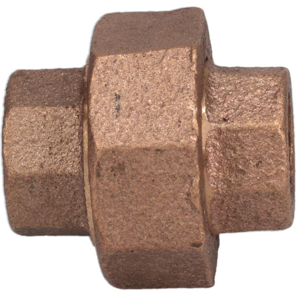 Merit Brass Brass Pipe Union: 3/8" Fitting, Threaded, FNPT x FNPT, Class 125, Lead Free - XNL187-06
