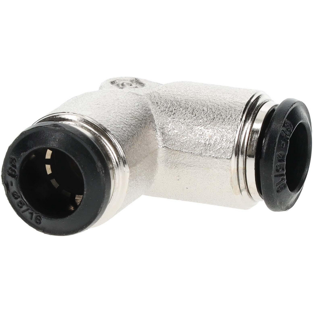 Aignep USA Push-to-Connect Tube x Tube Fitting: Union Elbow, 8.00 mm OD - 50130N-8