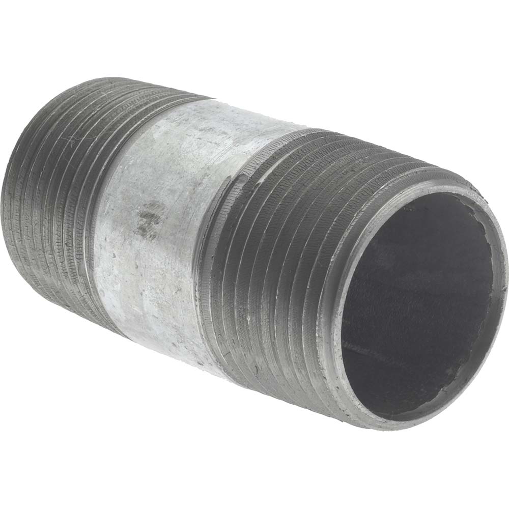 Value Collection Galvanized Pipe Nipple: 1", 2-1/2" Long, Schedule 40, Steel - MSCNG06025