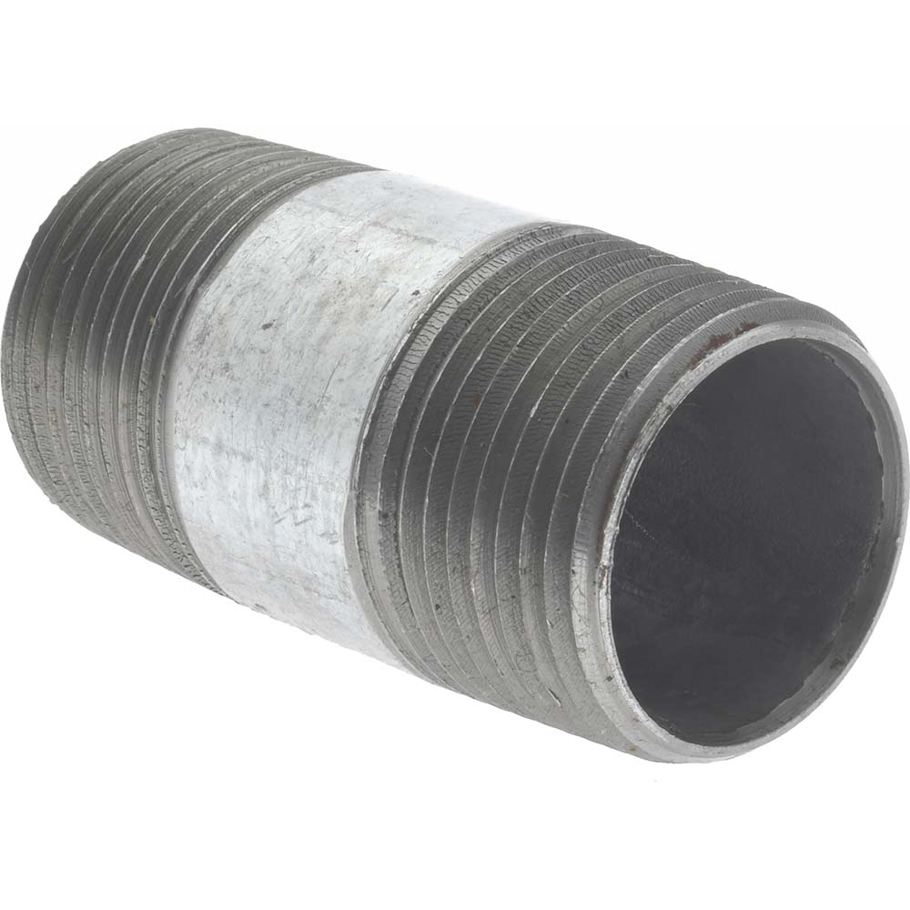 Value Collection Galvanized Pipe Nipple: 1", 2-1/2" Long, Schedule 40, Steel - MSCNG06025