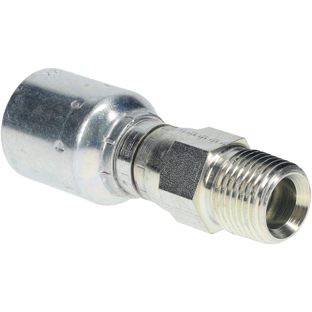 Parker Hydraulic Hose Male NPTF Pipe Swivel Fitting: 1" ID, 16 mm, 1" - 11343-16-16