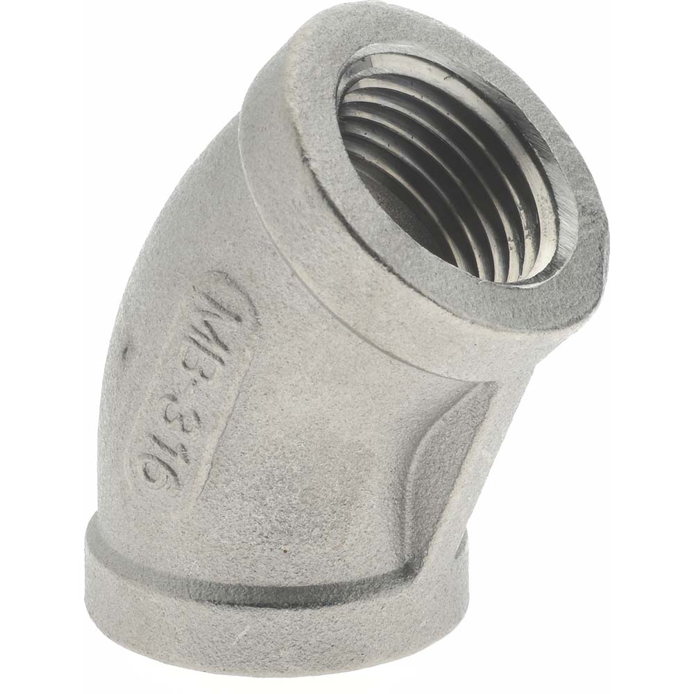 Merit Brass Pipe 45 deg Elbow: 1", 316 Stainless Steel - K602-16