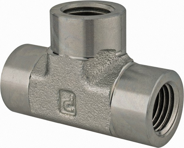 Parker Industrial Pipe Female Tee: 3/4" Female Thread, FNPTF - -10847-1