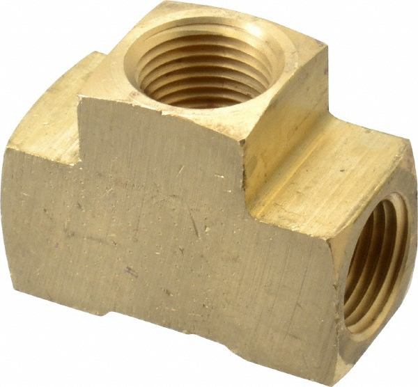 Parker Industrial Pipe Female Tee: 3/4" Female Thread, FNPTF - -10847-1