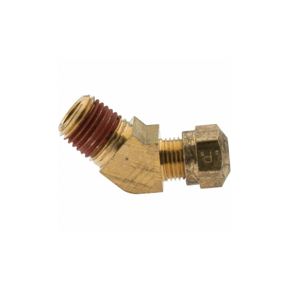 Parker Compression Tube 45 deg Male Elbow: 1/4" Tube OD - BD-10782