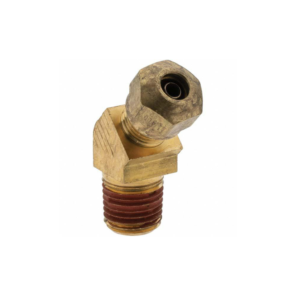 Parker Compression Tube 45 deg Male Elbow: 1/4" Tube OD - BD-10782