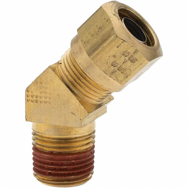 Parker Compression Tube 45 deg Male Elbow: 1/4" Tube OD - BD-10782