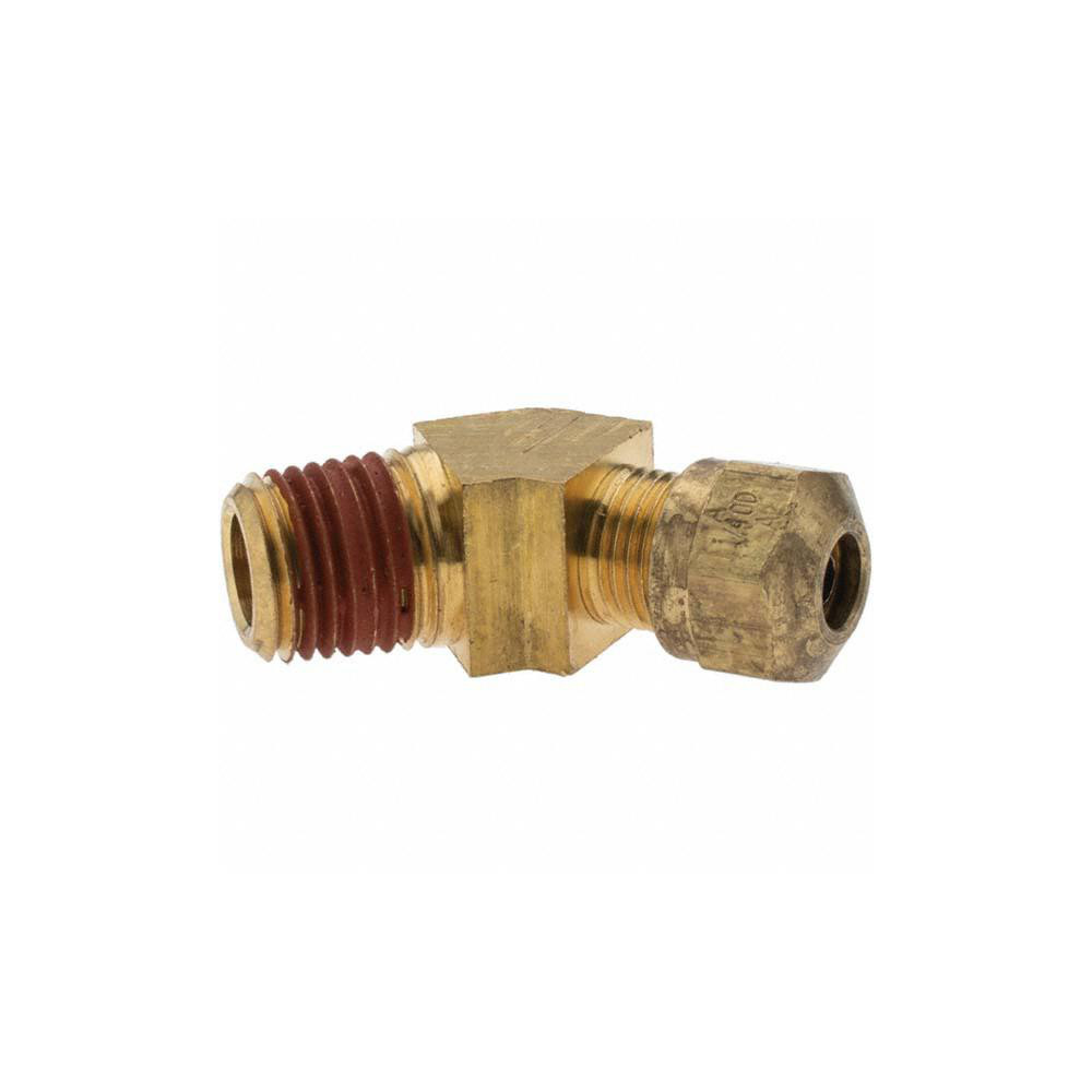 Parker Compression Tube 45 deg Male Elbow: 1/4" Tube OD - BD-10782