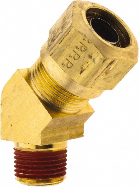 Parker Compression Tube 45 deg Male Elbow: 1/4" Tube OD - BD-10782