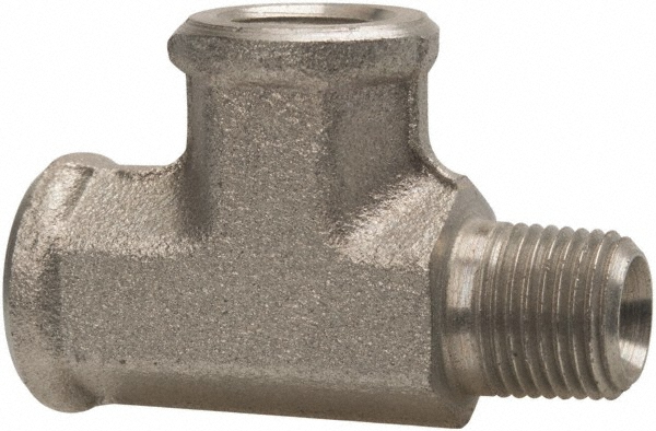 Parker Industrial Pipe Street Tee: 1/4" Female Thread, 1/4" Male Thread, MNPTF x FNPTF - 1/4 MRO-S