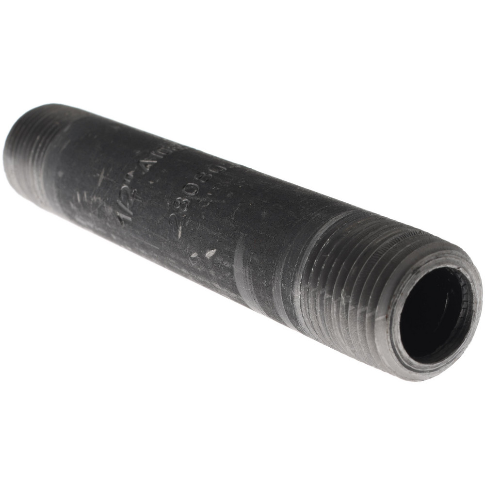 Value Collection Black Pipe Nipple: 1" Dia x 4-1/2" Long, Schedule 80 - 585-045XSBC