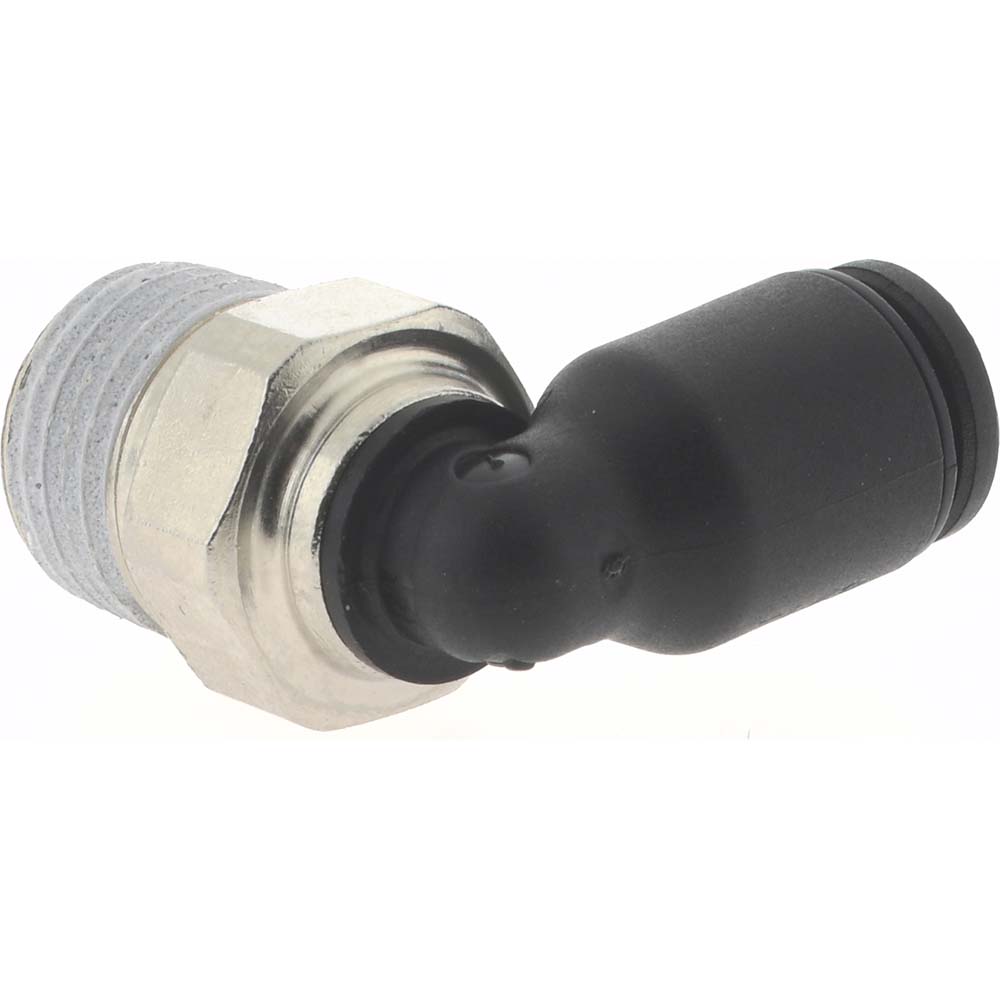 Legris Push-to-Connect Fitting: Male Elbow, 1/8", NPT, 5/32" OD - 3109 04 11